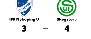 Förlust med 3-4 för IFK Nyköping U mot Skogstorp