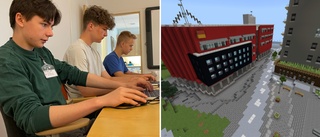 Ovanliga sommarjobbet – bygger kommunhuset i Minecraft