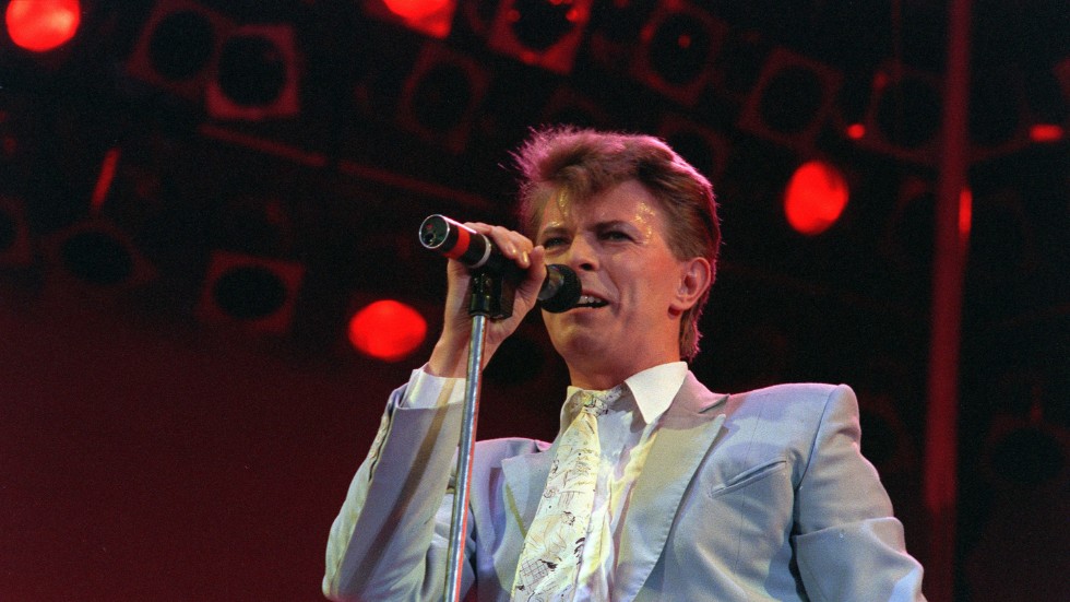 David Bowie på Wembley i London 1985.