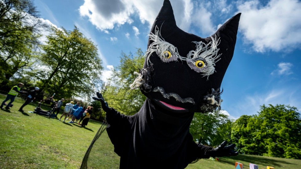 Sommarskuggan är svart med en kattunges ansiktsdrag för att göra den lite läskig, men också lite gullig. Arkivbild.