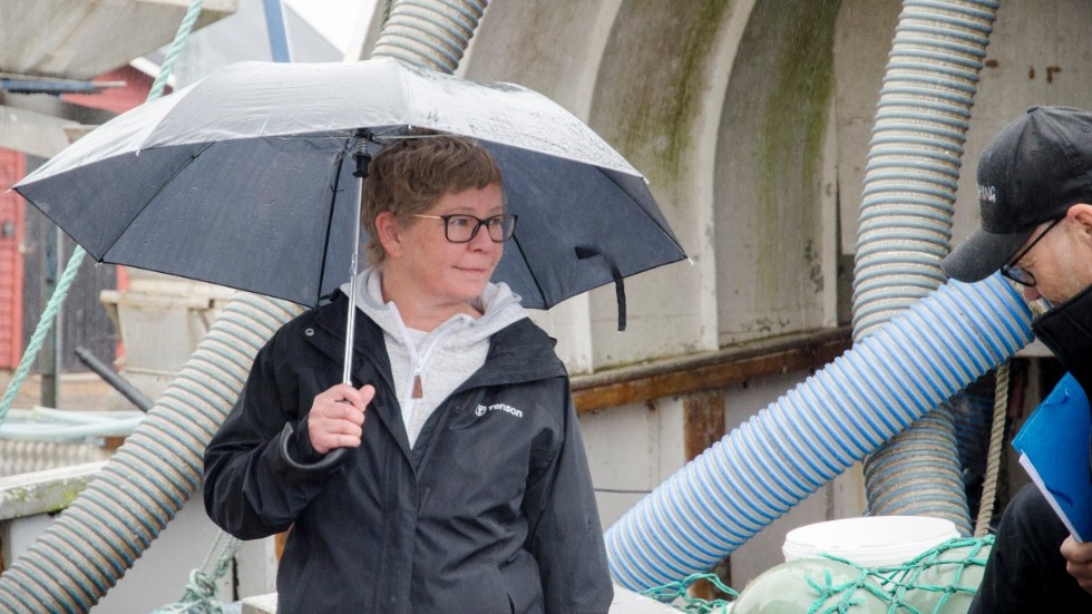 Ann Abrahamsson (C) tar tillsammans med sin partikollega Bo Höglander ställning mot byggandet av ett kärnkraftverk i Oxelösund.
