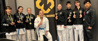 Karateföreningen tog nio medaljer – två guld till Lina