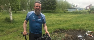 Fredrik cyklar till Kebnekaise för ALS-forskningen – siktar på att samla in en miljon