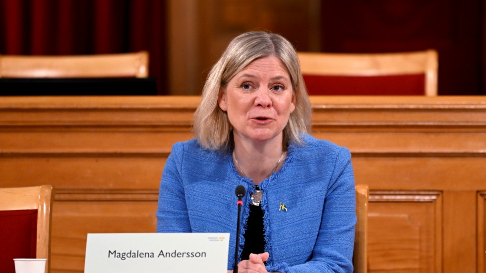Statsminister Magdalena Andersson (S) frågas ut av konstitutionsutskottet.