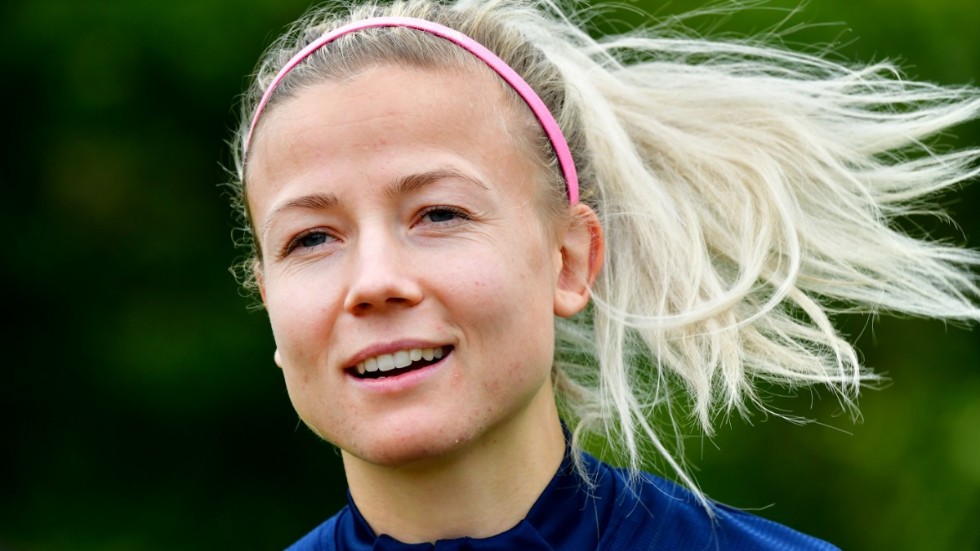 Hanna Glas, som spelar i Bayern München till vardags.