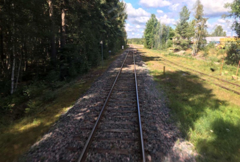  Stångådalsbanan vid den plats där händelsen inträffade.