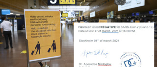 Katrineholmare togs med felstavat Covid-pass på Arlanda
