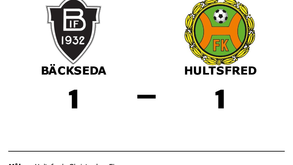 Bäckseda IF spelade lika mot Hultsfreds FK