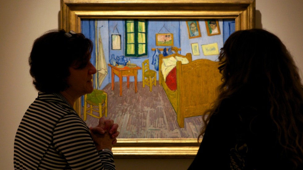 "Sovrum i Arles" finns i tre versioner. Här den första versionen, som Vincent van Gogh målade i oktober 1888. Rummet låg på andra våningen i ett gult hus i den sydfranska småstaden Arles. Huset är förevigat i målningen "Det gula huset". Arkivbild.