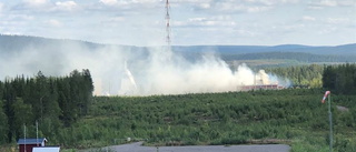 Stora skador efter brand på rymdbasen Esrange