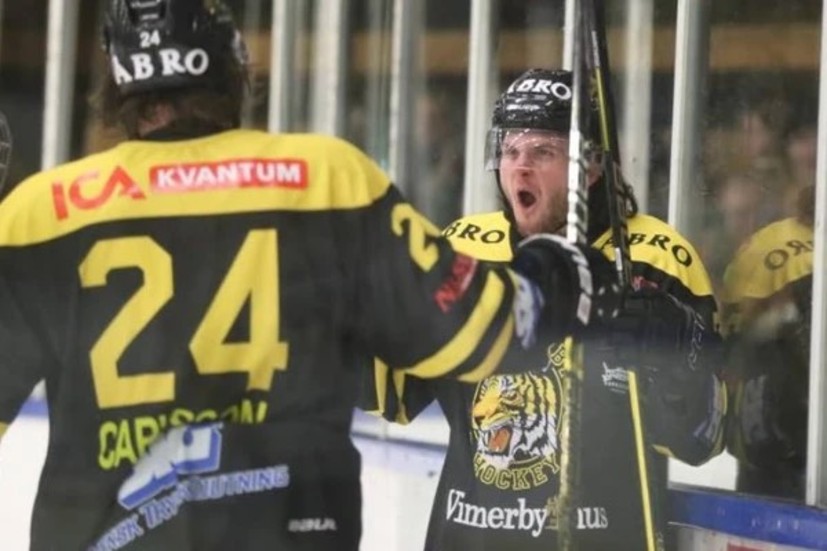 Pontus Näsén spelade i Vimmerby Hockey säsongen 18/19. 
