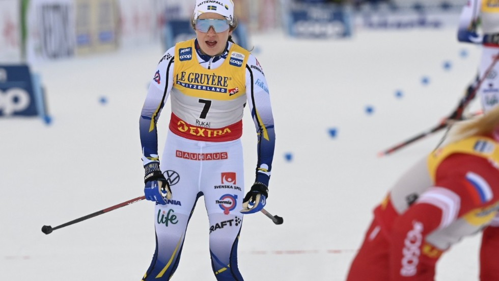 Ebba Andersson blev trea i jaktstarten.