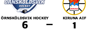Kiruna AIF släppte in tre mål i tredje perioden - föll stort mot Örnsköldsvik Hockey