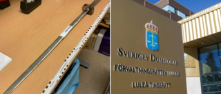 Man viftade med svärd på bensinmack i Luleå – döms 