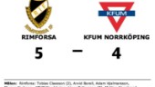 Segerraden förlängd för Rimforsa - besegrade KFUM Norrköping
