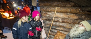 Barnen fick träffa jultomten i museiparken