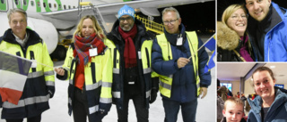 Glädjeyra på Luleå airport när de franska turisterna landade: "Älskar snön och hoppas på norrsken"