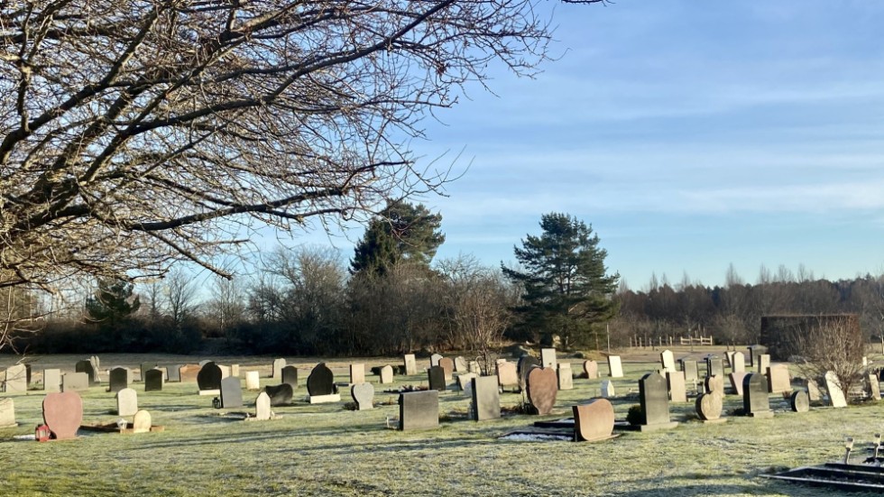 En kyrkogård någonstans i Sverige. Debattören är kritisk till att Nato och Sverige "eskalerar" konflikten med Ryssland. Han  vill inte så "massbegravningar" av krigsoffer i Sverige. 