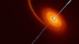 Glupskt svart hål observerat på rekordavstånd