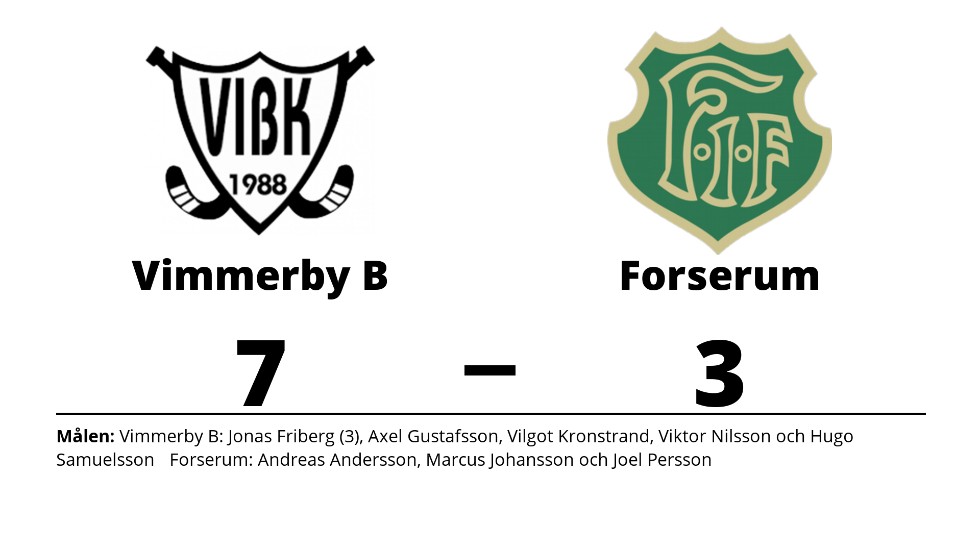 Vimmerby IBK B vann mot Forserums IF
