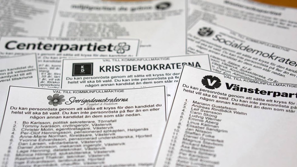 Andelen kvinnliga kandidater har sjunkit något i valsedlarna som väljare i Västerviks kommun kan välja mellan.