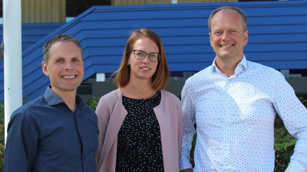 Claes Arnesson, Malin Sandin och Lars Dahl på Gunnebo Fastening.