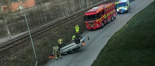 Bil voltade i Åtvidaberg