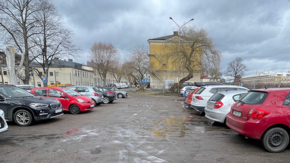 Bilparkeringar har etablerats i Djäkneparken. 