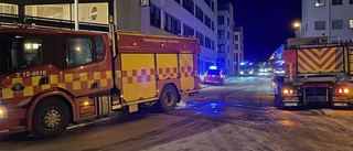 Larm om brand i hotell i Skellefteå