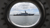 Ukraina: Ryskt fartyg i Östersjön i brand