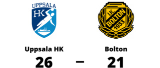 Uppsala HK tog hem segern mot Bolton på hemmaplan