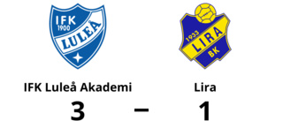 Seger för IFK Luleå Akademi med 3-1 mot Lira