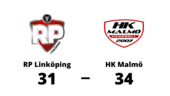 Förlust för RP Linköping mot HK Malmö med 31-34