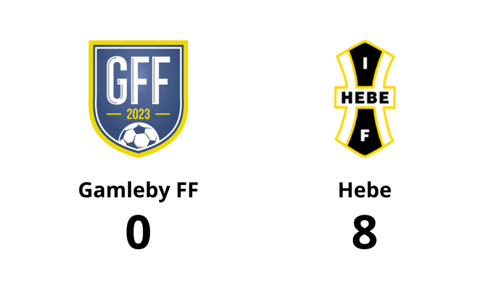 Gamleby FF förlorade mot IF Hebe