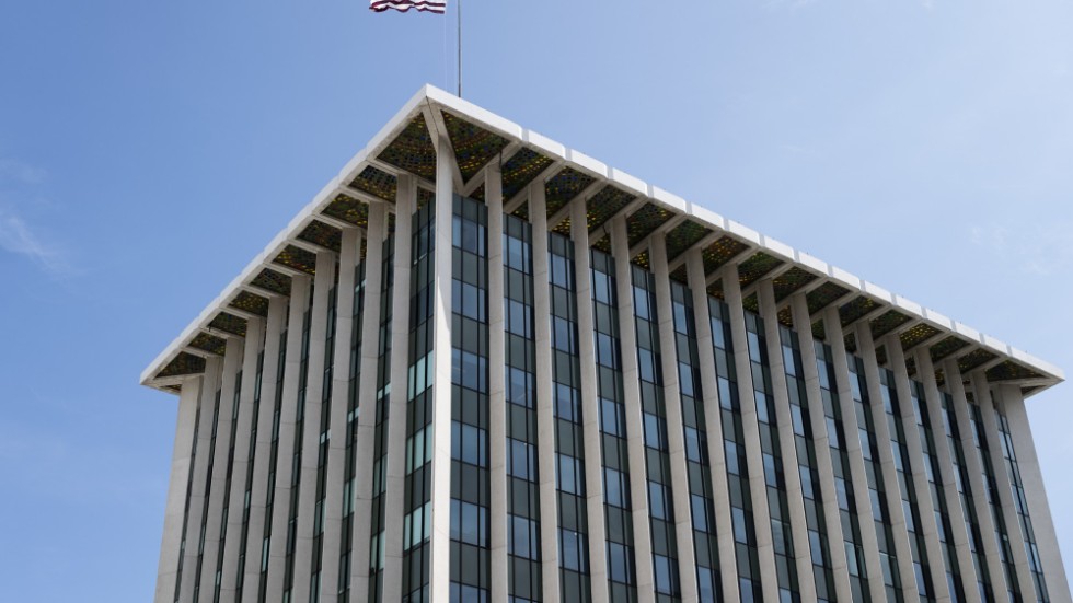 Bank of Americas kontor i Beverly Hills. Arkivbild.