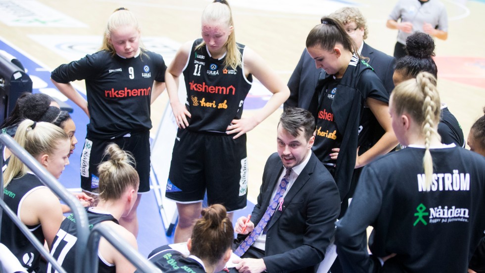 Huvudcoachen Robin Sandberg och hans Luleå Basket fick en tuff start på europaäventyret. 