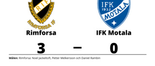 Förlust med 0-3 för IFK Motala mot Rimforsa