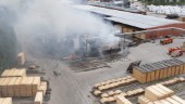 Brand vid sågverk i Ljusne under kontroll