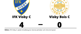 Jakob Smedberg i målform när IFK Visby C vann