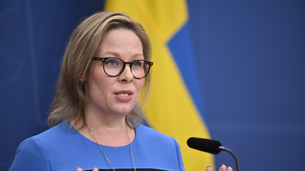 Migrationsminister Maria Malmer Stenergard (M). Arkivbild,
