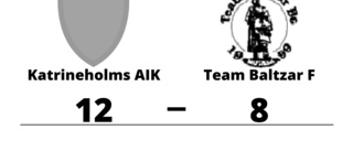 Seger med 12-8 för Katrineholms AIK mot Team Baltzar F