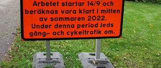 Nya gator byggs i Ängby – cykelbana leds om