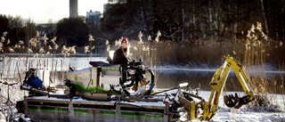 Nu är Närjeholmsdiket rensat från sly – maskinföraren Sofi berättar: "Som en djungel"