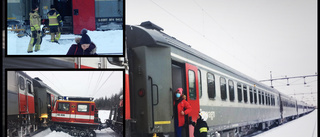 Nattåget evakuerades – 200 resenärer räddades i iskylan