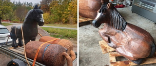1,5 ton skulpturer från Tjällmo till lekpark i länet
