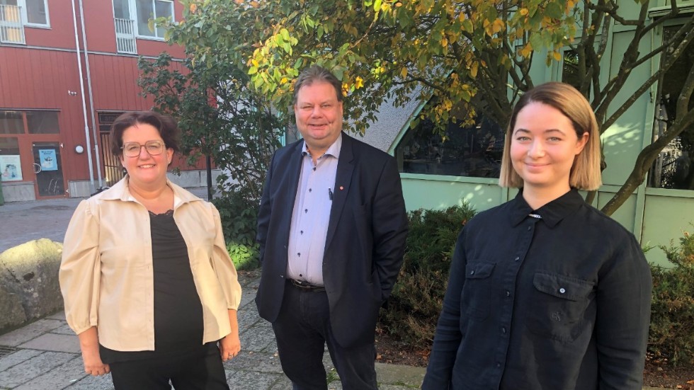 Karin Helmersson (C), Peter Wretlund (S) och Johanna Wyckman (L) presenterade delar av Länsunionens budget för regionen under måndagen.