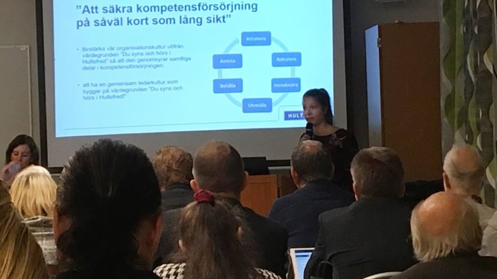 Sandra Örmander presenterade den nya planen för hur Hultsfred ska stå sig bättre i konkurrensen om kompetensen.