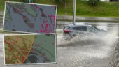 Åskoväder drog in över Skellefteå kommun – här har blixten slagit ner • Översvämning i centrala Skellefteå