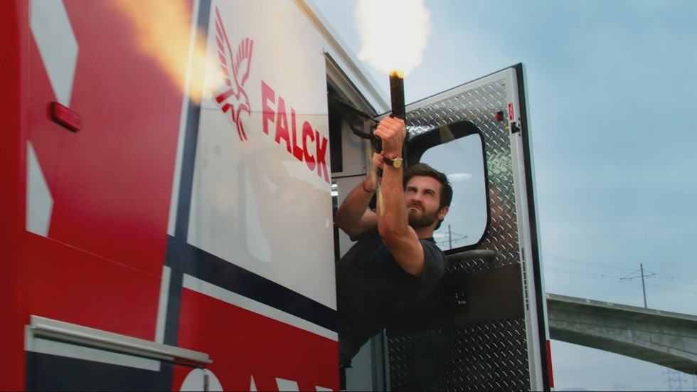Bankrånaren Danny Sharp (Jake Gyllenhaal) i nya Michael Bay-rullen "Ambulance".
