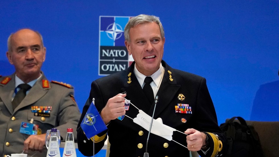 Nederländske amiralen Rob Bauer är ordförande i Natos militärkommitté, som samlar medlemsländernas försvarschefer. Arkivbild.